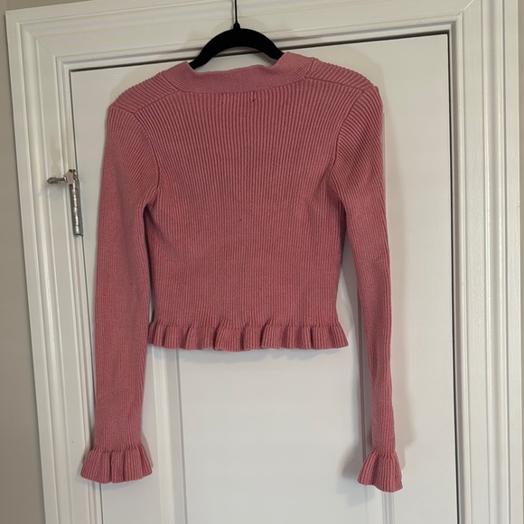 Lulu's Soft Pink Ruffle Cardigan - Picture 4 of 4